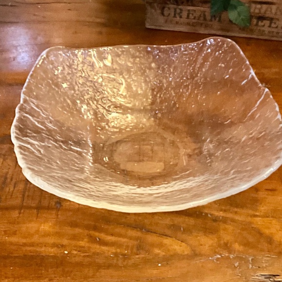 Unique Hand Blown Glass Serving Bowl - Picture 3 of 9